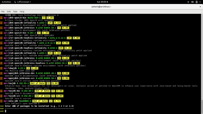 Install java jdk arch linux