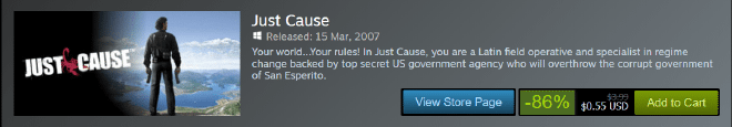 Just Cause 1 Sale