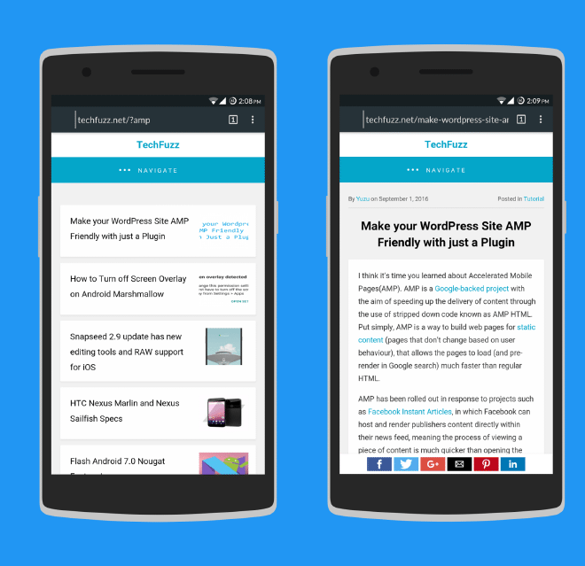 AMP on Mobile