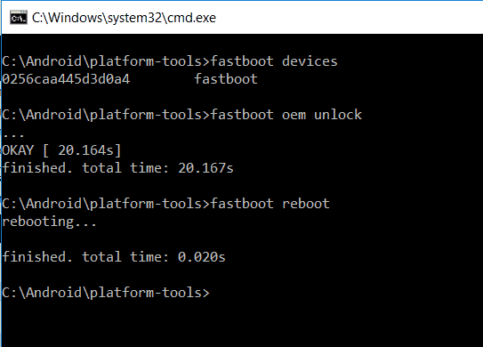 fastboot nexus 5x