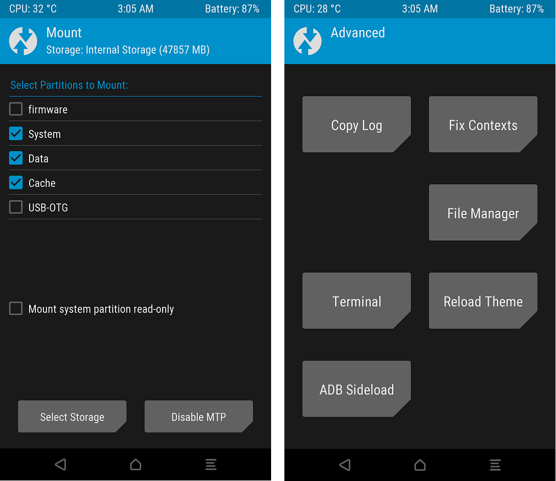 TWRP Mount File Manager
