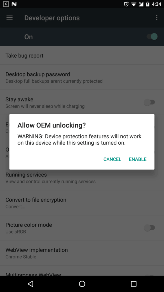 Nexus 5x Bootloader Unlock