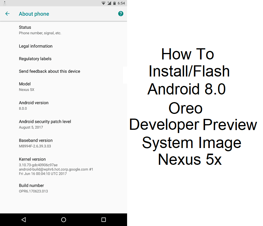 How to Install the Android 8.0 Oreo System Image on your Nexus 5x